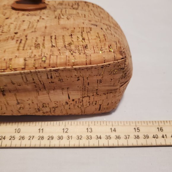 Gianni Bini Patent Leather Cork Platform Heels Size 8 & Primeware Cork Wine Bag - Picture 13 of 13